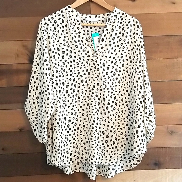 Lush Tops - Lush Cheetah Animal Print Blouse